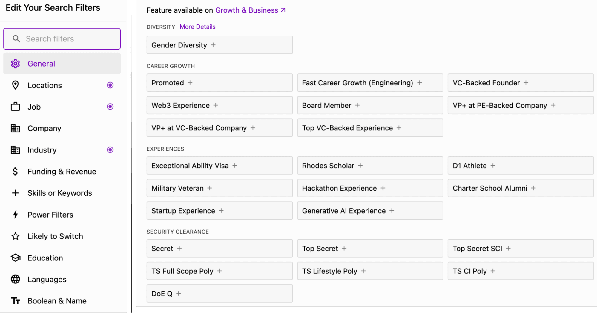 Фильтры Juicebox — больше деталей, но всё те же прокси для AI-сорсинга